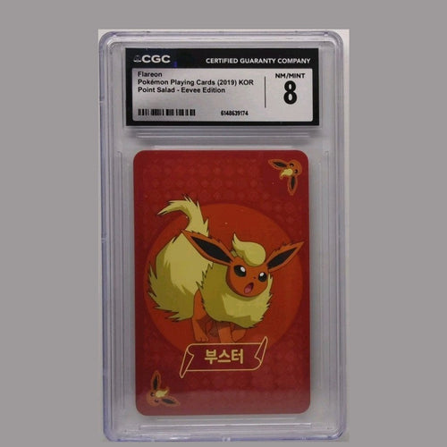 2019 Flareon Pokemon Playing Cards Korean Point Salad Eevee Edition CGC 8