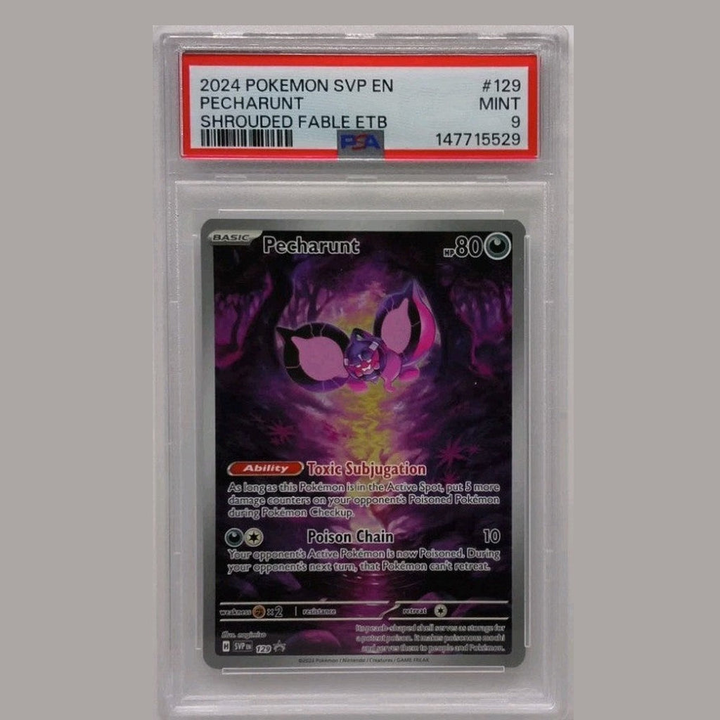 2024 Pokemon Black Star Promo #129 Pecharunt PSA 9 Mint