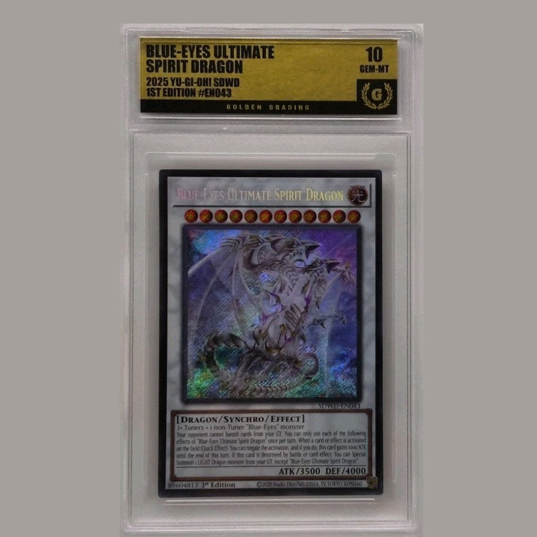 2025 Blue-Eyes Ultimate Spirit Dragon SDWD-EN043 1st Edition GG 10 Gem Mint