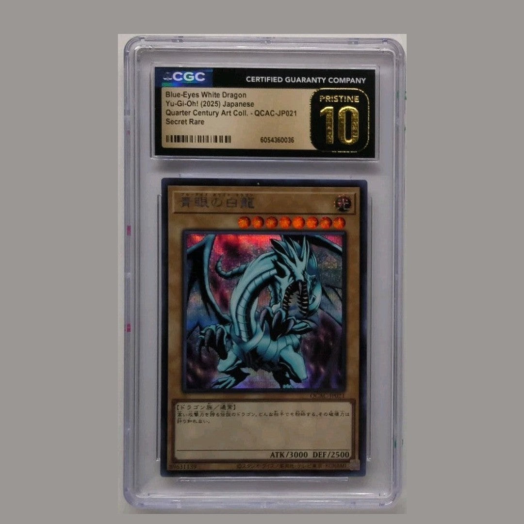 2025 Yu-Gi-Oh! Japanese Blue-Eyes White Dragon QCAC-JP021 CGC 10 Pristine