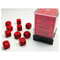 Chessex D6 12mm Opaque Red & Black 36ct