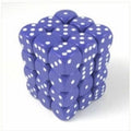 Chessex Opaque 12mm D6 Purple w/ White Dice Block