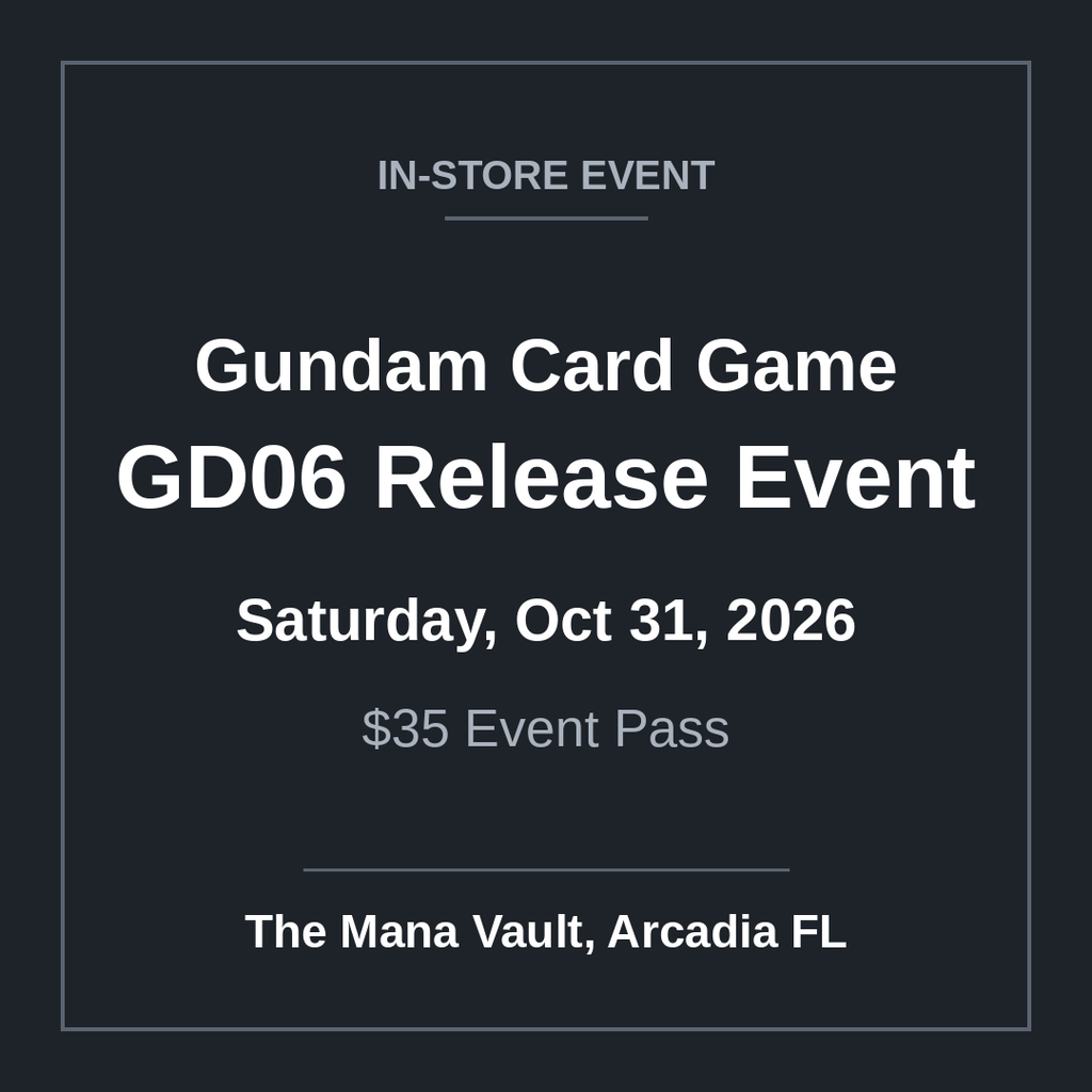 Gundam Card Game GD06 Release Event Oct 31 event pass