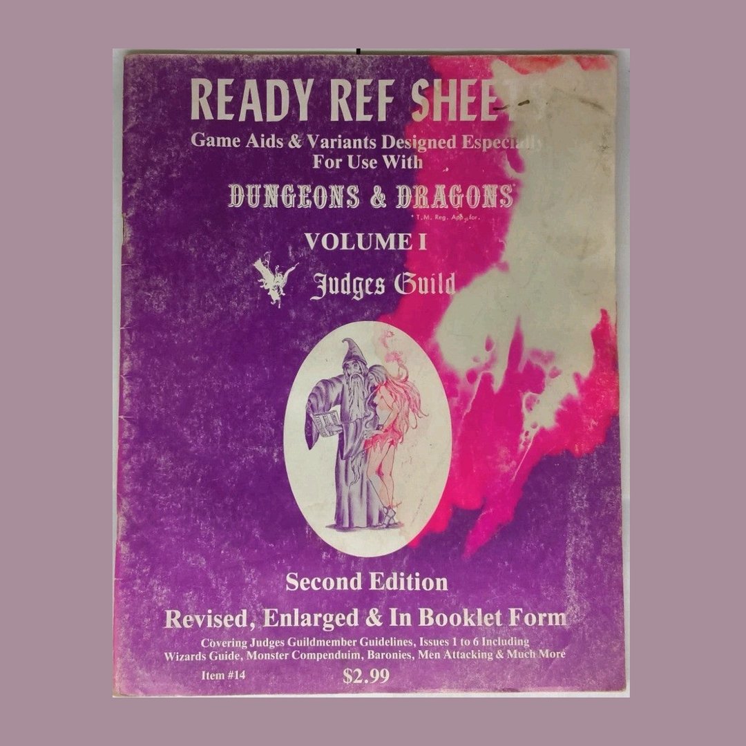 Judges Guild D&D Supplement Ready Ref Sheets (2nd Edition) Vol. 1