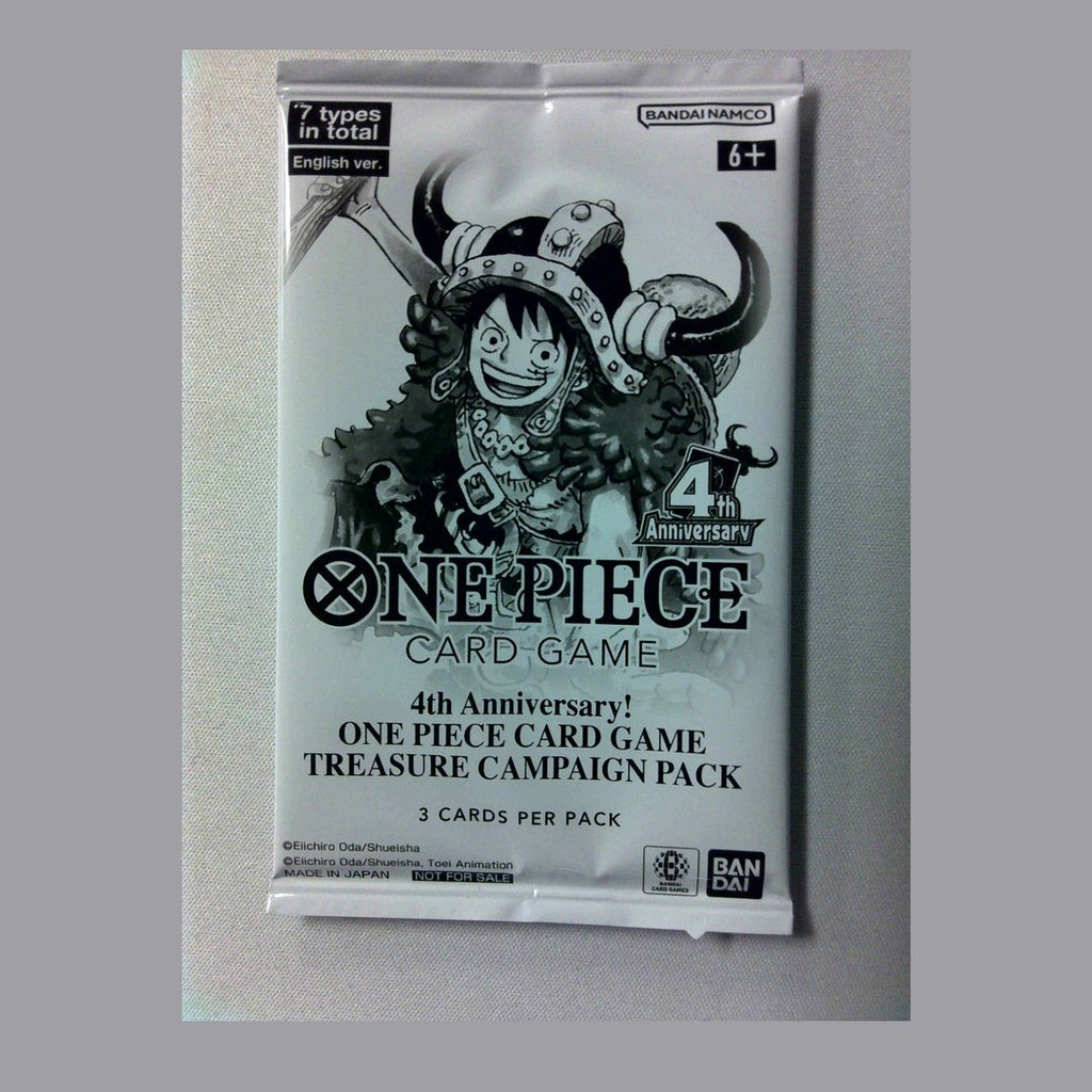 One Piece TCG 4th Anniversary Treasure Campaign Pack Sealed 3 Cards Promo