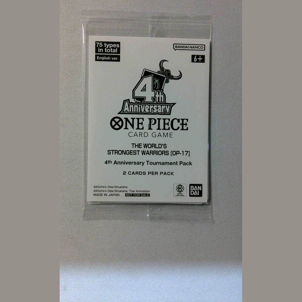 One Piece TCG OP-17 4th Anniversary Tournament Pack Sealed 2 Cards Promo