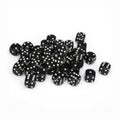 Opaque 12mm D6 Black with White Dice Block (36 Dice)