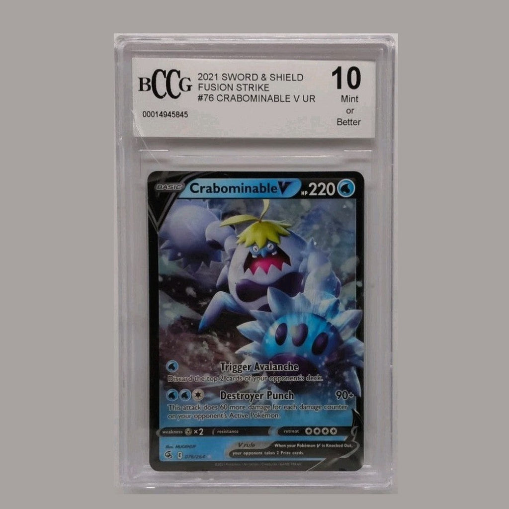 Pokemon 2021 Sword & Shield Fusion Strike Crabominable #76 BCCG 10 Mint
