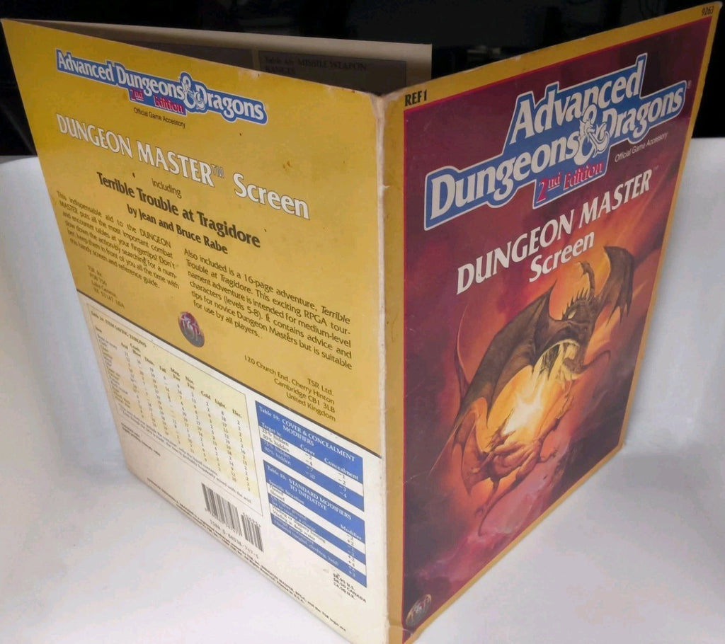 Dungeon Masters Screen by TSR Hobbies Staff 8th Printing (1989)