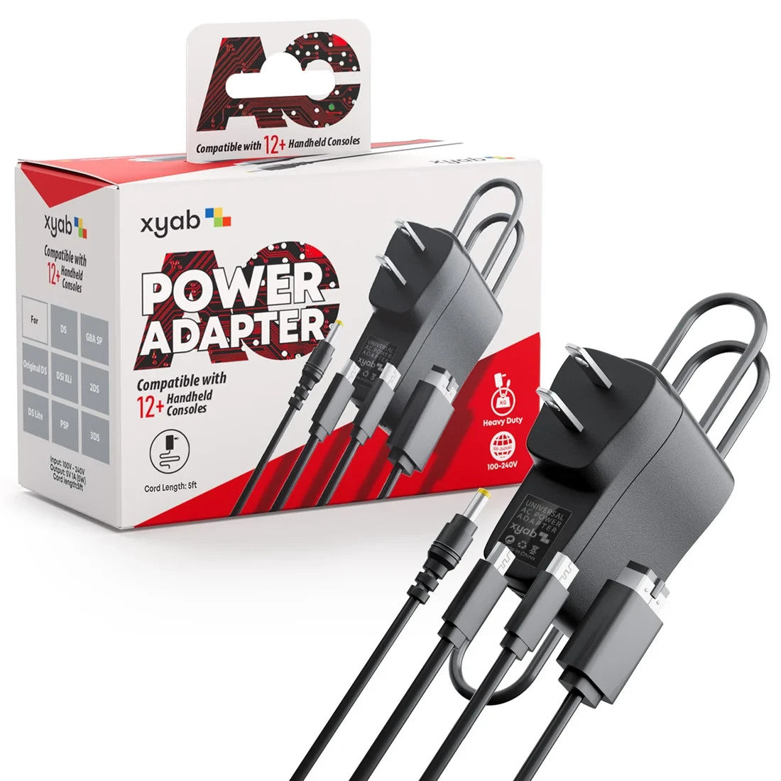 XYAB AC Power Adapter Compatible with 12+ Handheld Consoles