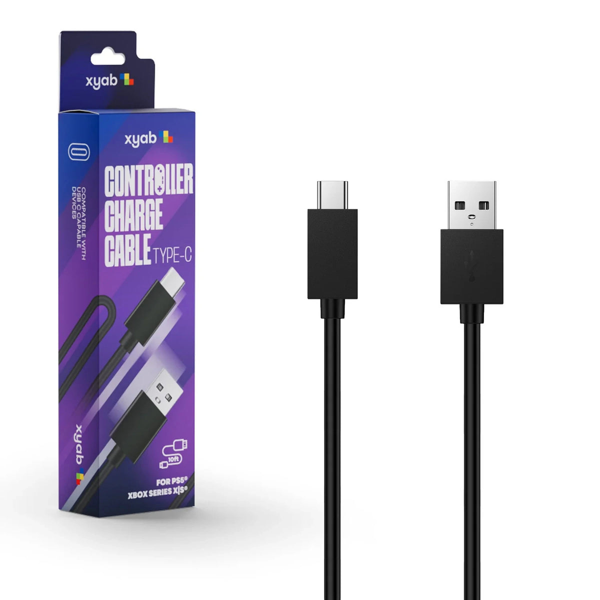 XYAB Type-C USB Controller Charge Cable for PS5/XBox X|S