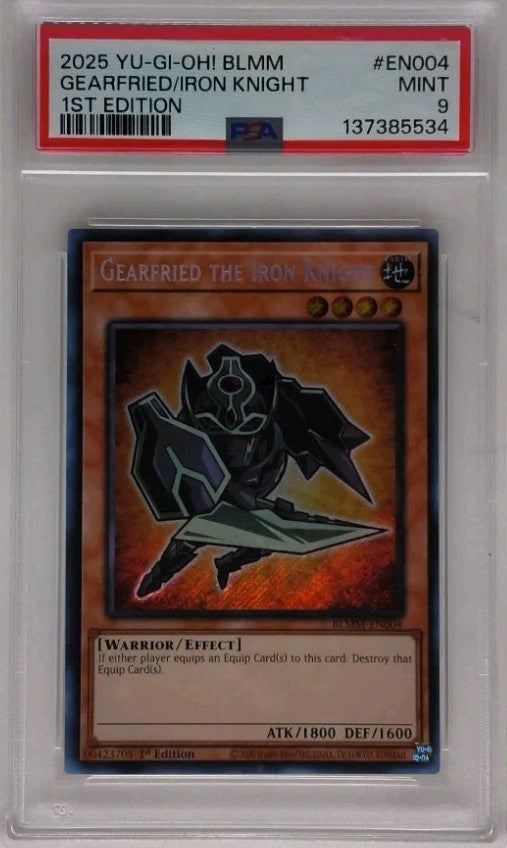2025 Yu-Gi-Oh! Battles of Legend: Monster Mayhem #EN004 Gearfried the Iron Knight 1st Edition PSA 9 Mint