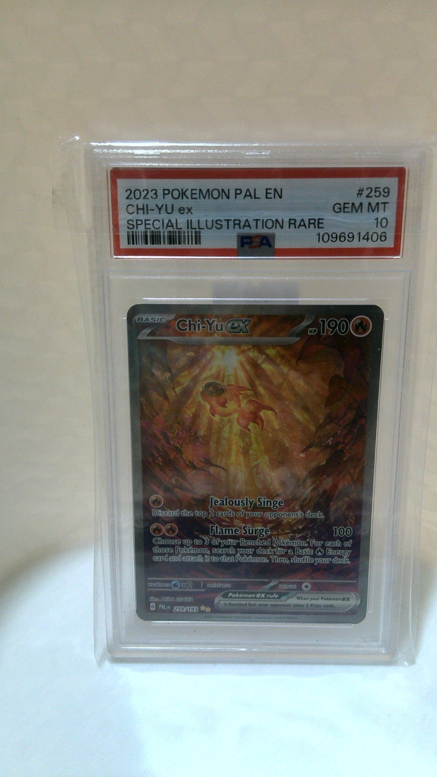 Chi-Yu ex SIR #259 Paldea Evolved PSA 10 Gem Mint Pokemon