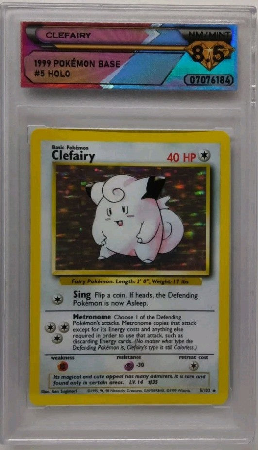 1999 Pokemon Clefairy #5 Base Set DSG 8.5 Near Mint