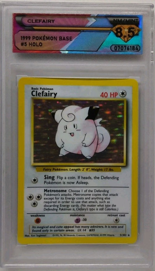 1999 Pokemon Clefairy #5 Base Set DSG 8.5 Near Mint