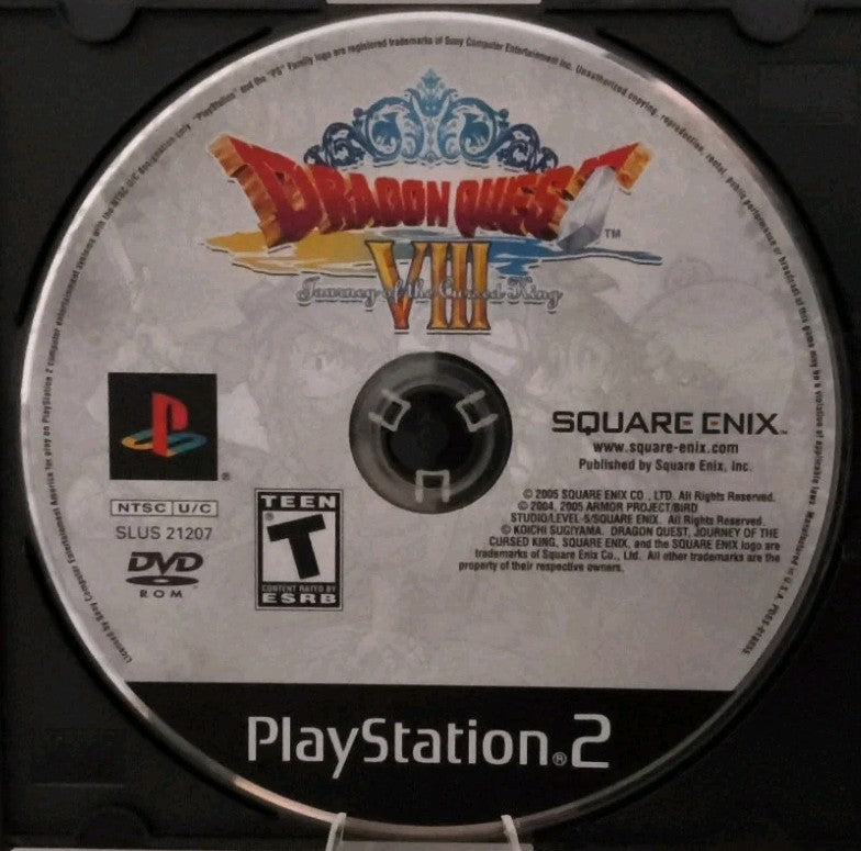 [GAME ONLY NO CASE NO MANUAL] Dragon Quest VIII (Sony PlayStation 2) Authentic