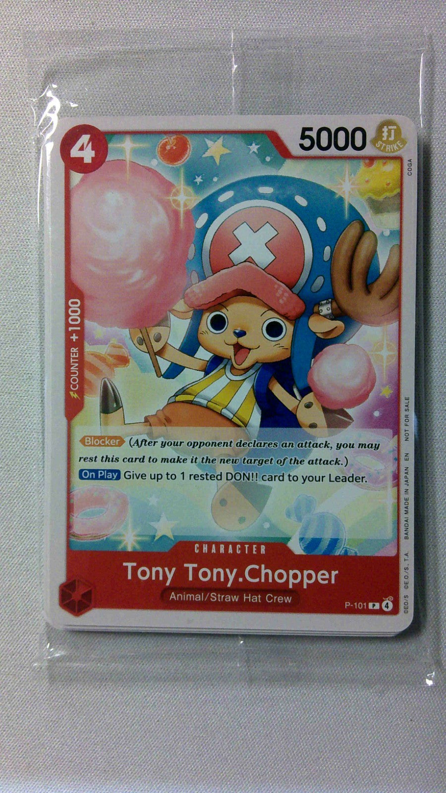One Piece TCG Tony Tony Chopper P-101 Store Tournament Promo Pack Bundle Sealed