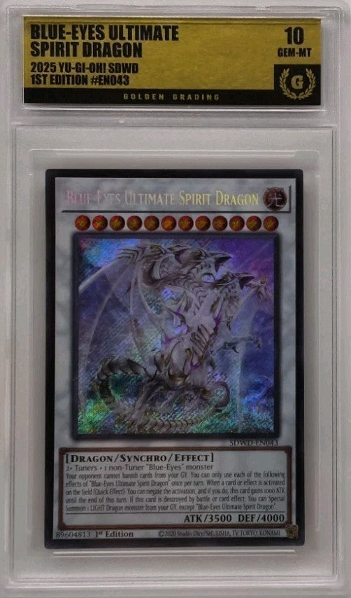 2025 Blue-Eyes Ultimate Spirit Dragon SDWD-EN043 1st Edition GG 10 Gem Mint