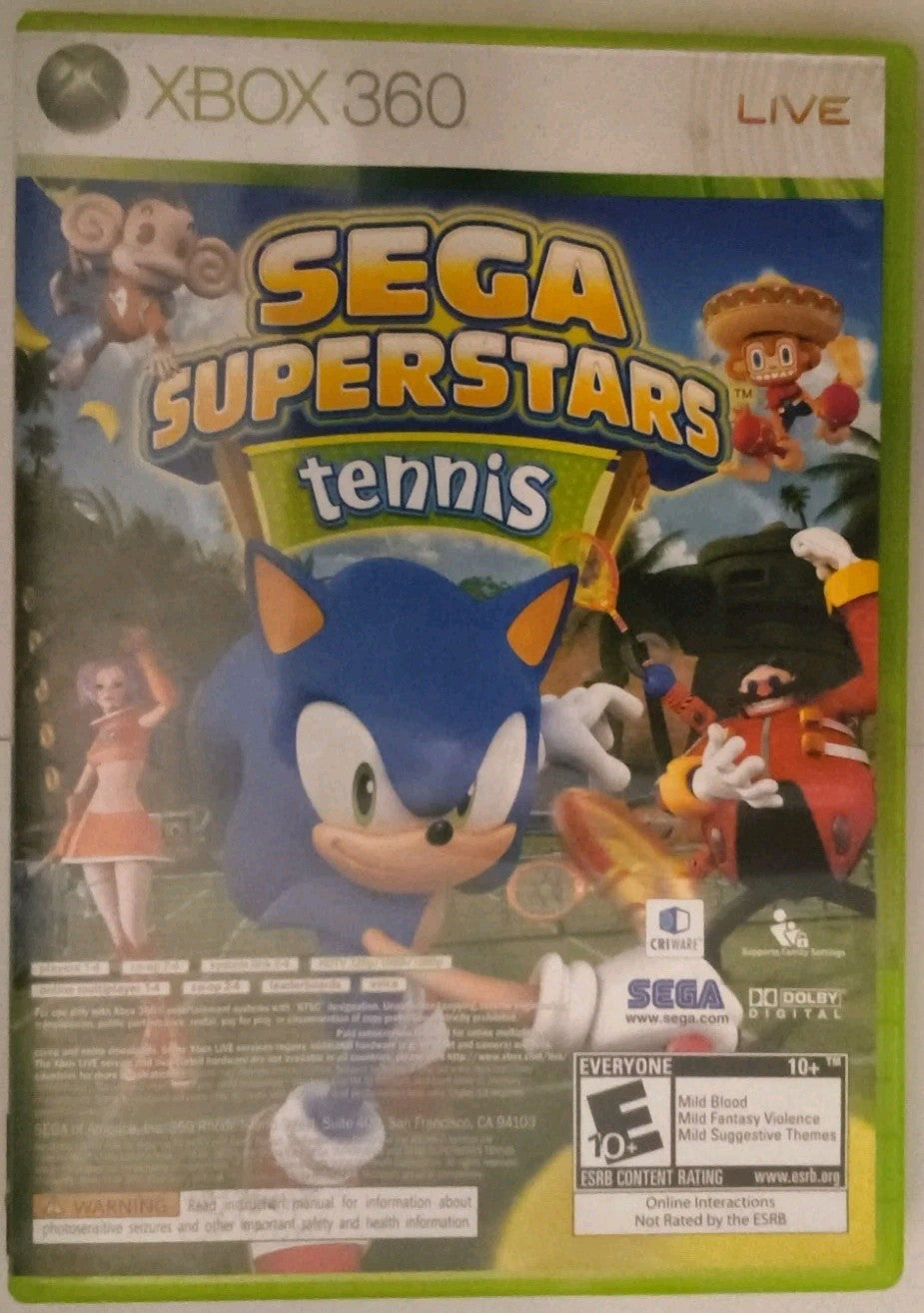 Sega Superstars Tennis & XBox Live Arcade (Microsoft XBox 360) CIB Sealed