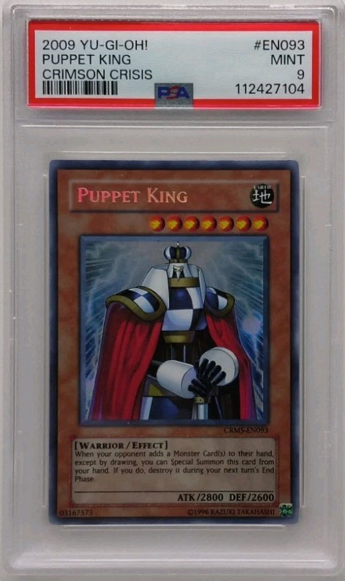 2009 Yu-Gi-Oh! CRMS-Crimson Crisis #EN093 Puppet King PSA 9 Mint