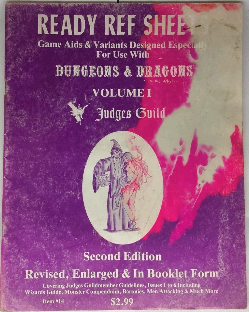 Judges Guild D&D Supplement Ready Ref Sheets (2nd Edition) Vol. 1