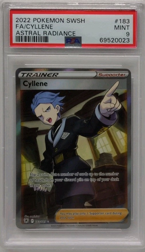 2022 Pokemon Cyllene Full Art Astral Radiance #183 PSA 9 Mint