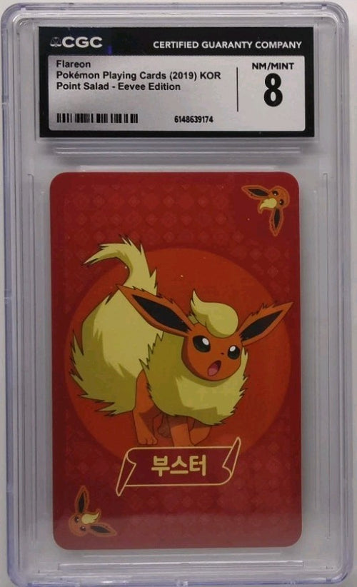 2019 Flareon Pokemon Playing Cards Korean Point Salad Eevee Edition CGC 8
