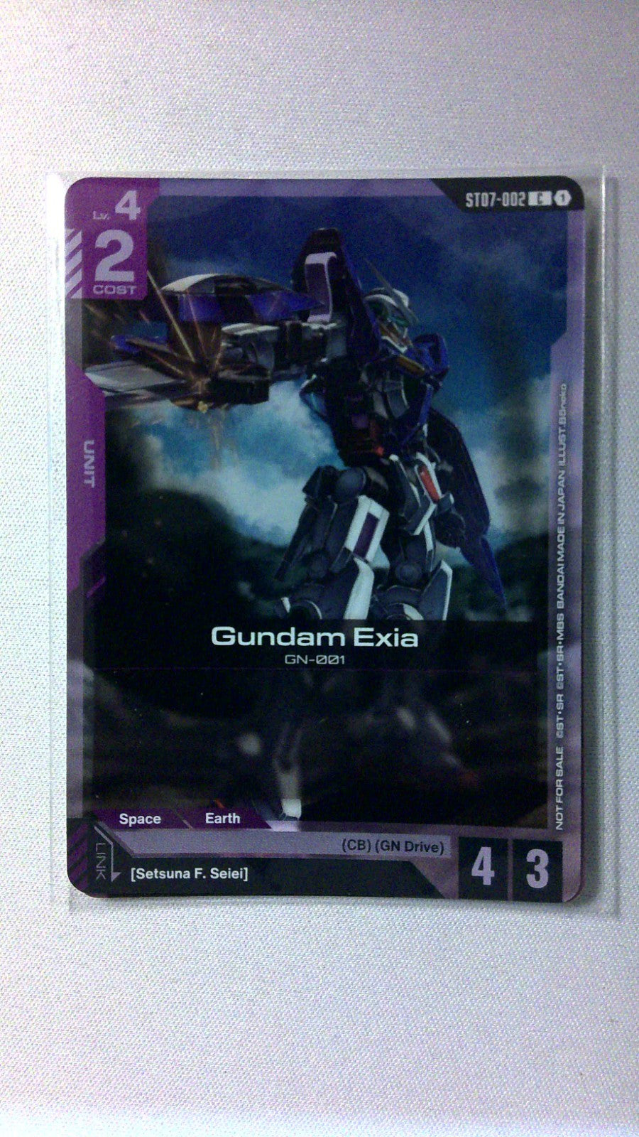 Gundam Card Game ST07-002 Gundam Exia & Setsuna F Seiei Release Promo Sealed