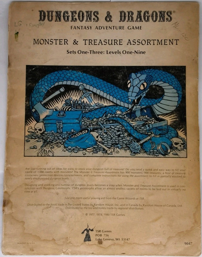 Dungeons & Dragons Monster & Treasure Assortment TSR 9047 (1980)