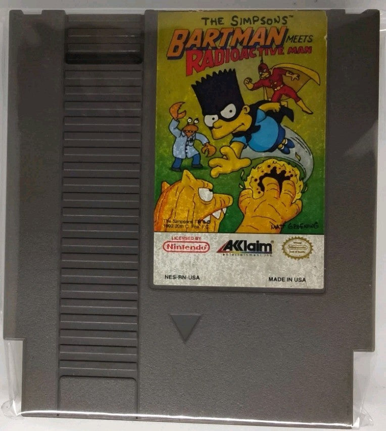 The Simpsons: Bartman Meets Radioactive (NES) Cartridge Only Authentic Tested
