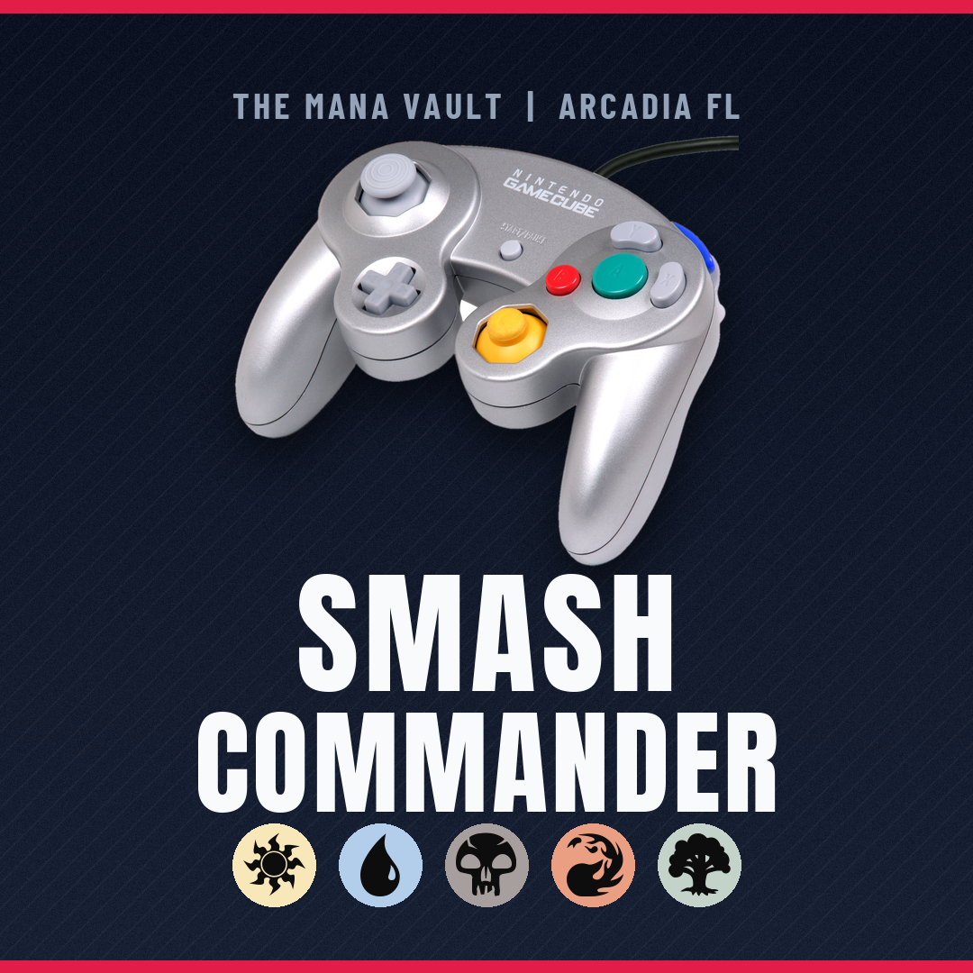 Smash Commander: GameCube controller with Magic mana symbols